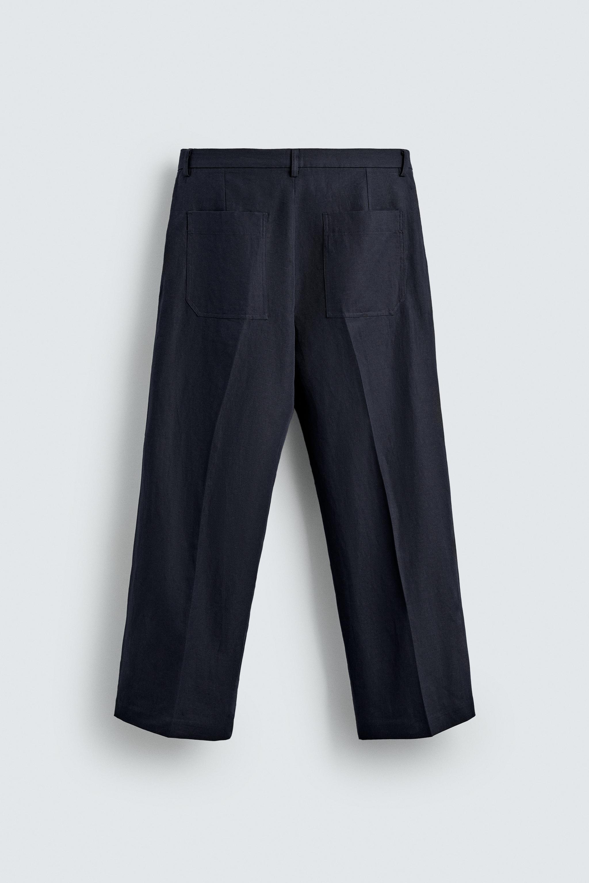 RELAXED FIT COTTON - LINEN PANTS